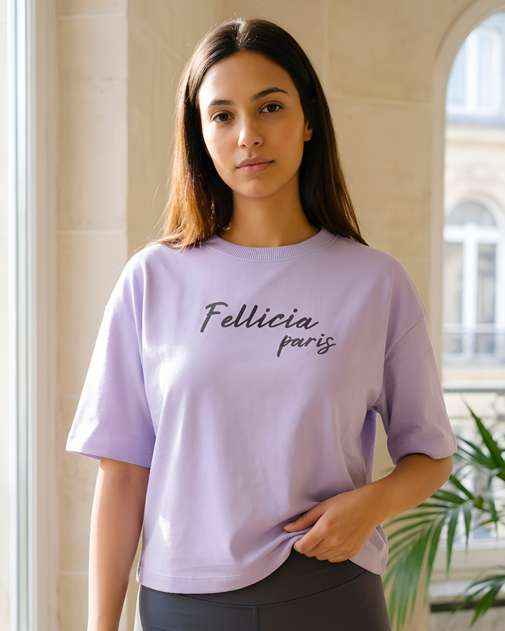 GHAR Tee – 100% Cotton | 260 GSM Loop Knit -LILAC