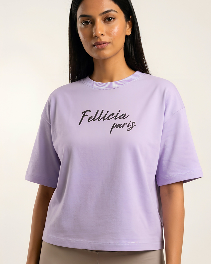 GHAR Tee – 100% Cotton | 260 GSM Loop Knit -LILAC