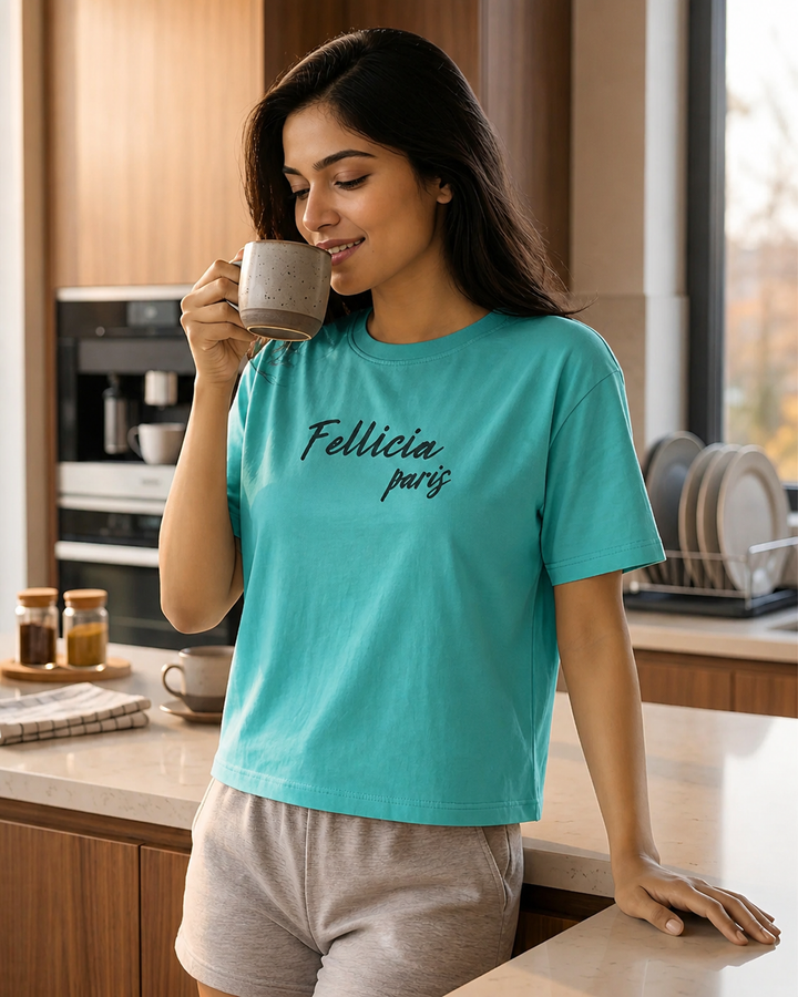 GHAR Tee – 100% Cotton | 260 GSM Loop Knit - CORAL