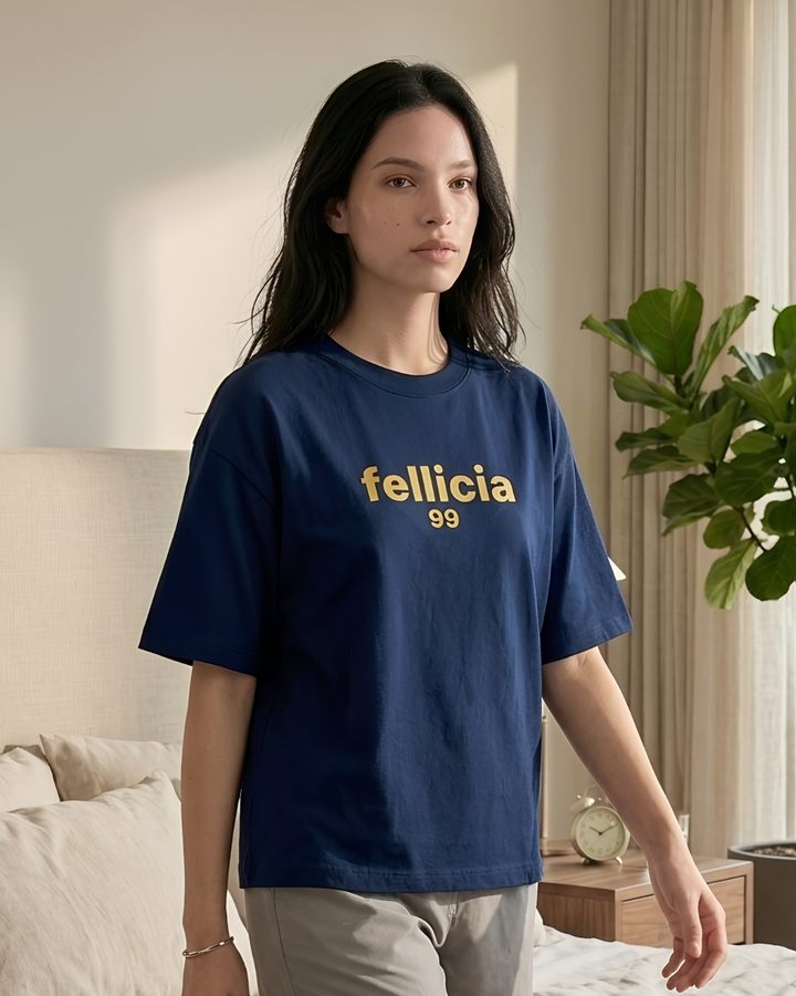 GHAR Tee – 100% Cotton | 260 GSM Loop Knit - NAVY BLUE