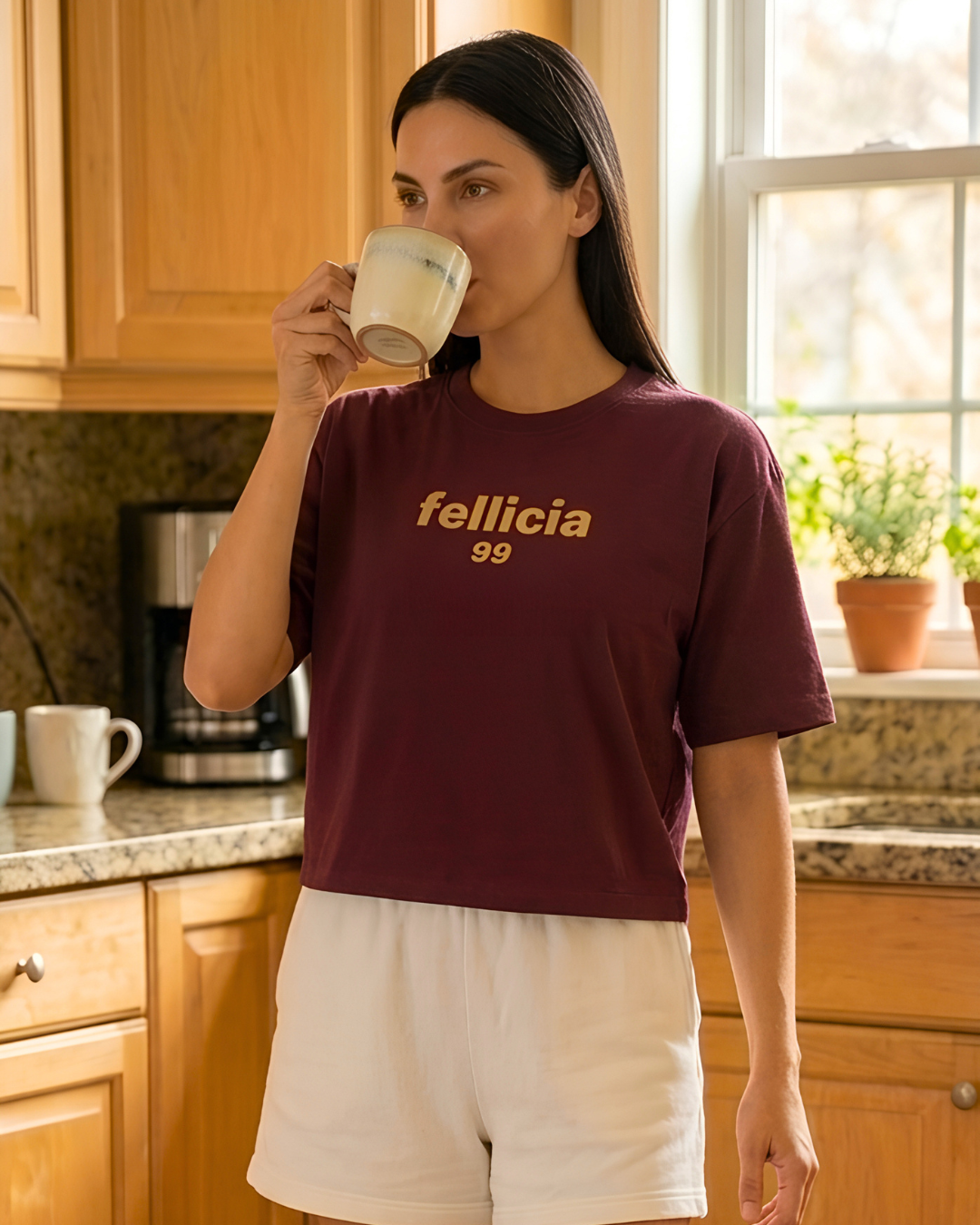 GHAR Tee – 100% Cotton | 260 GSM Loop Knit - MAROON