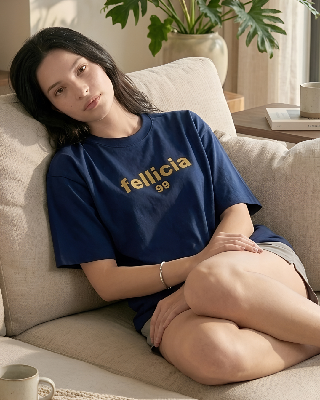 GHAR Tee – 100% Cotton | 260 GSM Loop Knit - NAVY BLUE