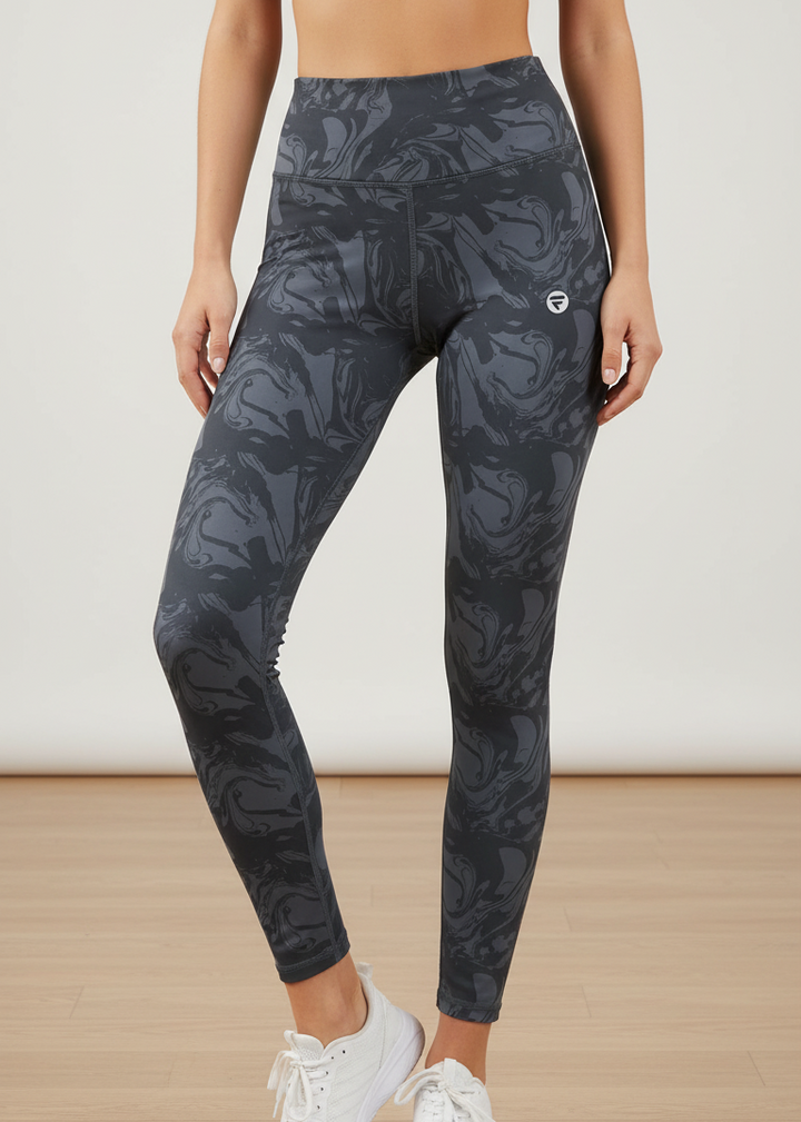 Active Tights with Pocket (Black Mirage)