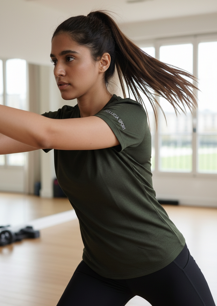 Performance Tshirt for Women (Olive Green)