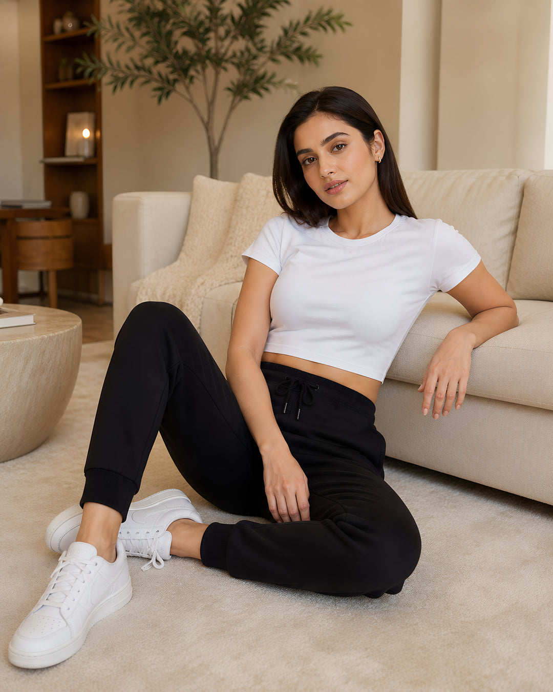GHAR Jogger Pant – 100% Cotton | 260 GSM Loop Knit - Black